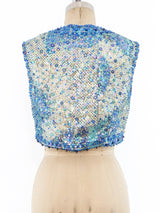 Floral Chiffon Maxi Dress with Beaded Vest Dress arcadeshops.com