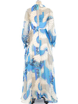 Floral Chiffon Maxi Dress with Beaded Vest Dress arcadeshops.com