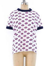Prada Lip Print Tshirt Top arcadeshops.com