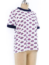 Prada Lip Print Tshirt Top arcadeshops.com