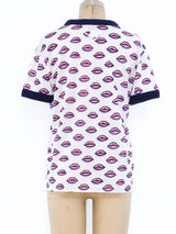 Prada Lip Print Tshirt Top arcadeshops.com
