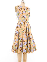 Prada Floral Fit and Flare Dress Dress arcadeshops.com