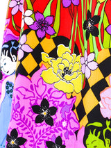 Fiandaca Japanese Garden Print Silk Maxi Skirt Bottom arcadeshops.com