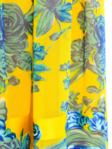 1970's Oscar de la Renta Floral Silk Gown Dress arcadeshops.com