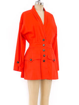 Karl Lagerfeld Orange Coat Dress Dress arcadeshops.com