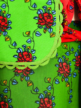 1970's Valentino Ruffled Floral Ensemble Suit arcadeshops.com