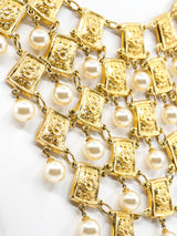 Faux Pearl Bib Necklace Accessory arcadeshops.com