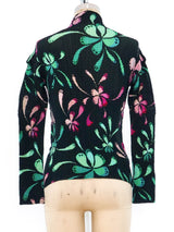 Issey Miyake Floral Pleated Top Top arcadeshops.com