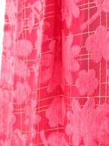 Richilene Pink Velvet Burnout Gown Dress arcadeshops.com