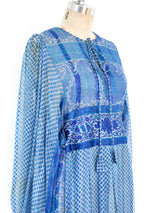 Raksha Block Printed Silk Dress Dress arcadeshops.com