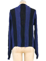 Issey Miyake Striped Pleated Shirt Top arcadeshops.com