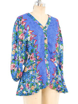 Diane Freis Floral Printed Top Top arcadeshops.com