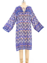 Metallic Striped Floral Indian Dress Dress arcadeshops.com