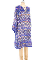 Metallic Striped Floral Indian Dress Dress arcadeshops.com