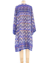 Metallic Striped Floral Indian Dress Dress arcadeshops.com