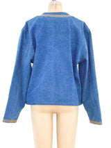 Tassel Embroidered Denim Jacket Jacket arcadeshops.com