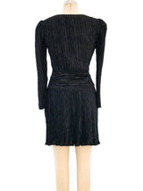 Mary McFadden Plisse Pleated Black Dress Dress arcadeshops.com