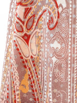 Metallic Dot Paisley Maxi Skirt Bottom arcadeshops.com