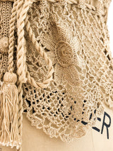 Button Front Hand Crochet Top Top arcadeshops.com