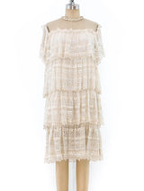 Zandra Rhodes Tiered Chiffon Dress Dress arcadeshops.com