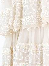 Zandra Rhodes Tiered Chiffon Dress Dress arcadeshops.com