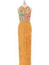Mary McFadden Embellished Bodice Gown Dress arcadeshops.com