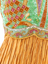 Mary McFadden Embellished Bodice Gown Dress arcadeshops.com