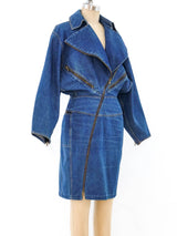Alaia Denim Motorcycle Dress Dress arcadeshops.com