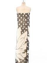 Lotus Painted Chiffon Strapless Dress Dress arcadeshops.com