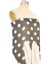 Lotus Painted Chiffon Strapless Dress Dress arcadeshops.com