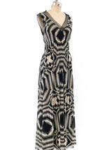 Jean Paul Gaultier Optical Print Net Tank Dress Dress arcadeshops.com