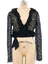 Valentino Lace Wrap Top Top arcadeshops.com