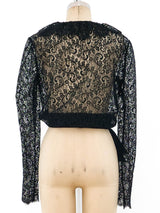 Valentino Lace Wrap Top Top arcadeshops.com