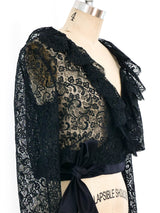 Valentino Lace Wrap Top Top arcadeshops.com