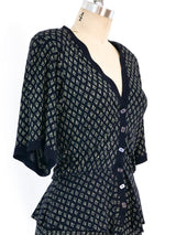 Jean Muir Peplum Jersey Dress Dress arcadeshops.com