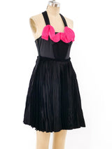Lanvin Pleated Fuchsia Bodice Dress Dress arcadeshops.com