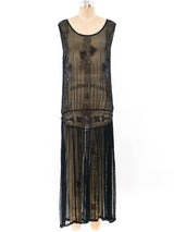 1920's Bead Embellished Silk Chiffon Dress Dress arcadeshops.com