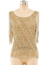 Loris Azzaro Chain Accented Knit Top Top arcadeshops.com