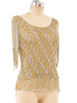 Loris Azzaro Chain Accented Knit Top Top arcadeshops.com