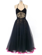 Geoffrey Beene Tulle Halter Gown Dress arcadeshops.com