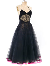 Geoffrey Beene Tulle Halter Gown Dress arcadeshops.com