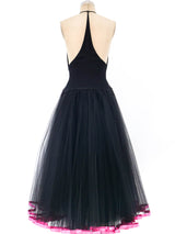 Geoffrey Beene Tulle Halter Gown Dress arcadeshops.com