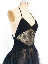 Geoffrey Beene Tulle Halter Gown Dress arcadeshops.com