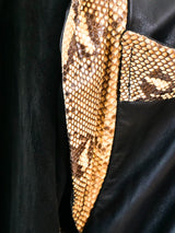 Snakeskin Trimmed Leather Mini Dress Dress arcadeshops.com