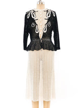 Black and White Crochet Ensemble Suit arcadeshops.com