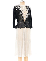 Black and White Crochet Ensemble Suit arcadeshops.com