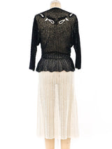 Black and White Crochet Ensemble Suit arcadeshops.com