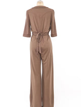 Stephen Burrows Taupe Jersey Jumpsuit Suit arcadeshops.com