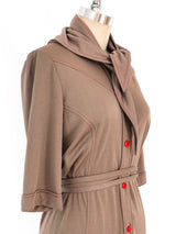 Stephen Burrows Taupe Jersey Jumpsuit Suit arcadeshops.com