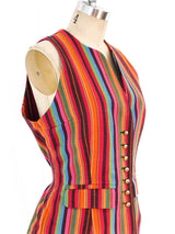 Todd Oldham Rainbow Striped Vest Top arcadeshops.com